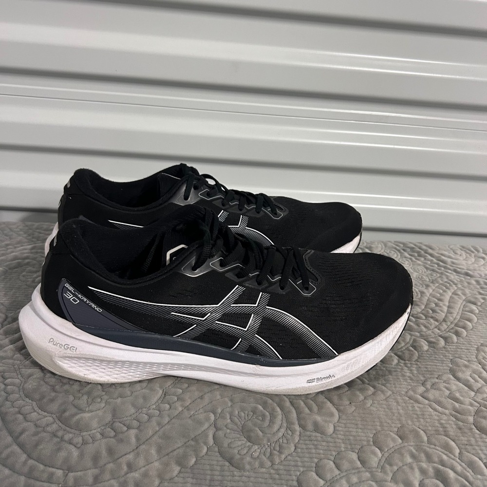 ASICS Gel-Kayano 30 Mens Running Shoes Black White Stability Sneaker No INSOLE